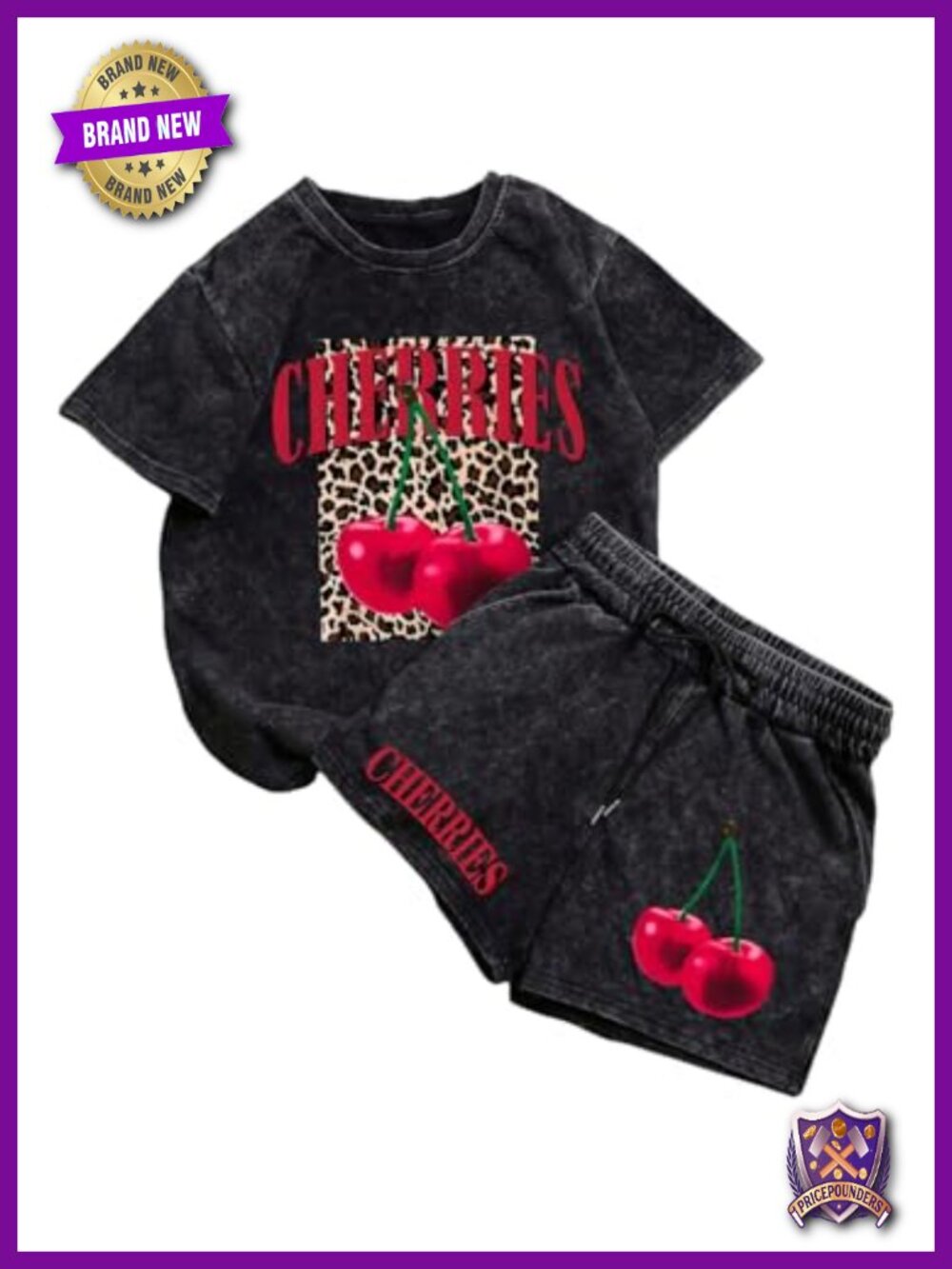 Women's 2 Piece Graphic Tee and Shorts Set Lightweight Summer Outfit